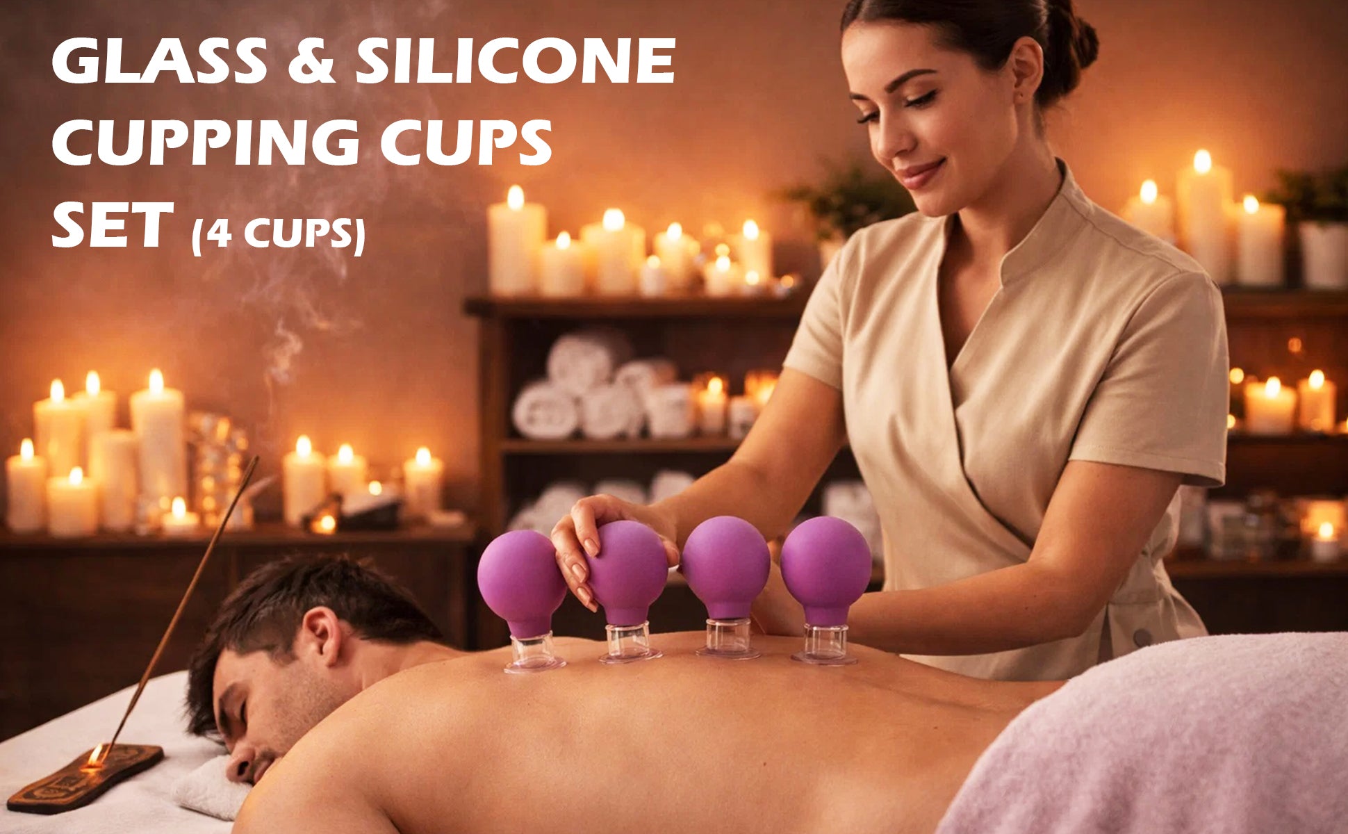 BYLUT 3-in-1 Ice Globes & Glass Facial Cupping Set, 2 Ice Globes for Face + 4-Size Facial Cupping Set for Face Lifting  & Body Suction Cups, Facial Ice Roller for Depuffing, Heat & Cold Therapy-Purple