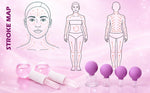 BYLUT 3-in-1 Ice Globes & Glass Facial Cupping Set, 2 Ice Globes for Face + 4-Size Facial Cupping Set for Face Lifting  & Body Suction Cups, Facial Ice Roller for Depuffing, Heat & Cold Therapy-Purple